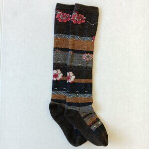 Smartwool Women's Brown Mountain Floral Knee High Socks Size S